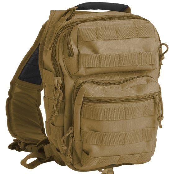 Mil-Tec Kleine Aanvalsrugzak met één Riem - Coyote