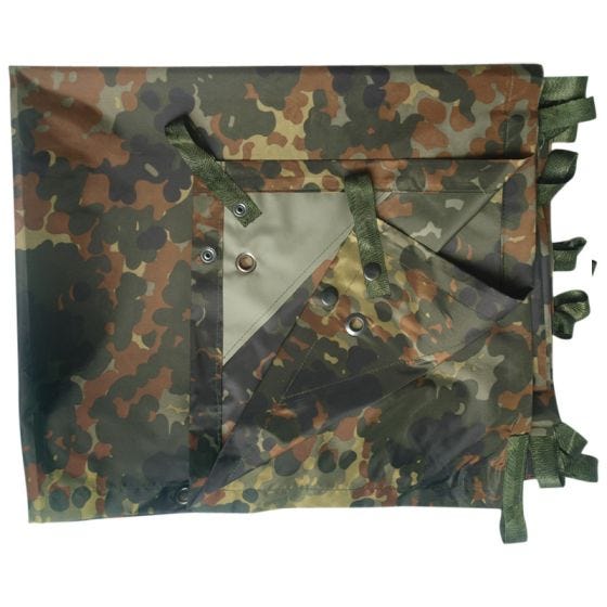 Mil-Tec Basha Vliegtuigzeil Multifunctioneel - Flecktarn