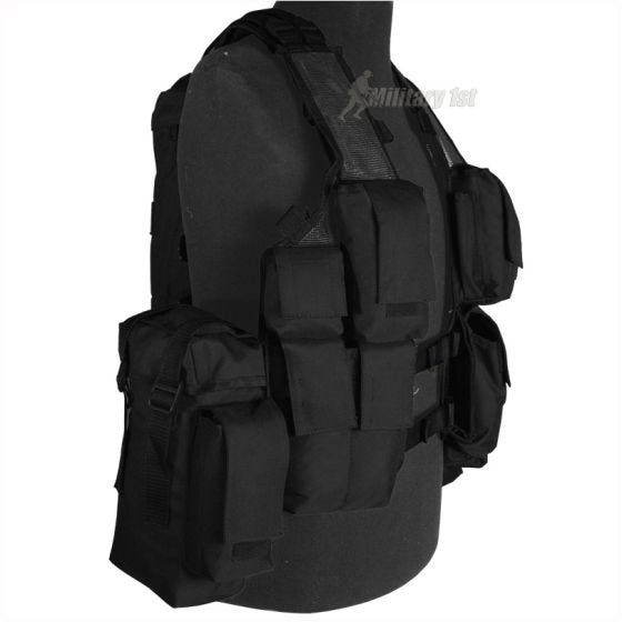 Mil-Tec South African Assault Vest - Zwart