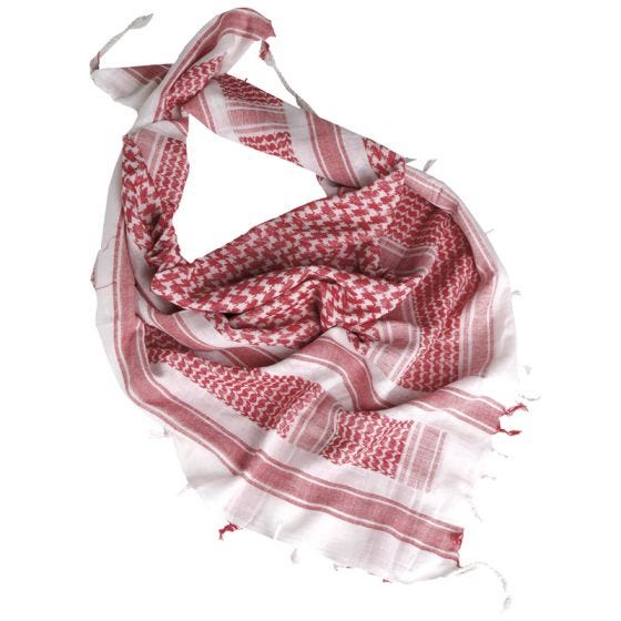 Mil-Tec Shemagh - Wit/Rood