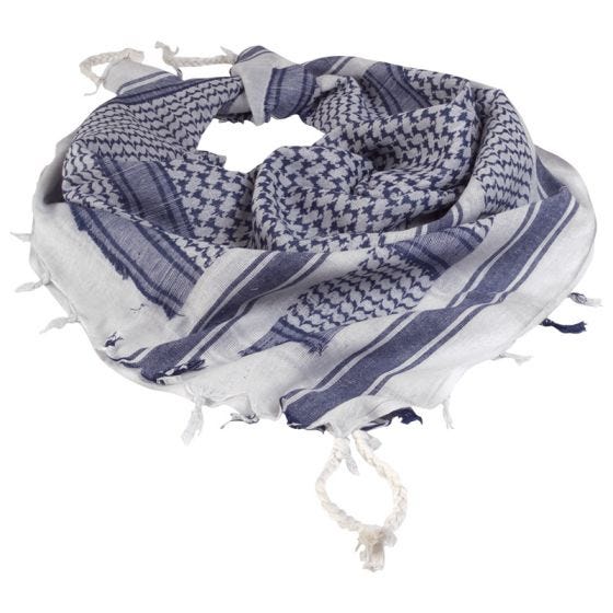 Mil-Tec Shemagh - Wit/Blauw