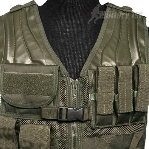 Mil-Tec USMC Tactisch Vest - Olijf