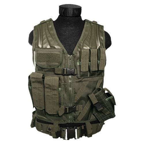 Mil-Tec USMC Tactisch Vest - Olijf