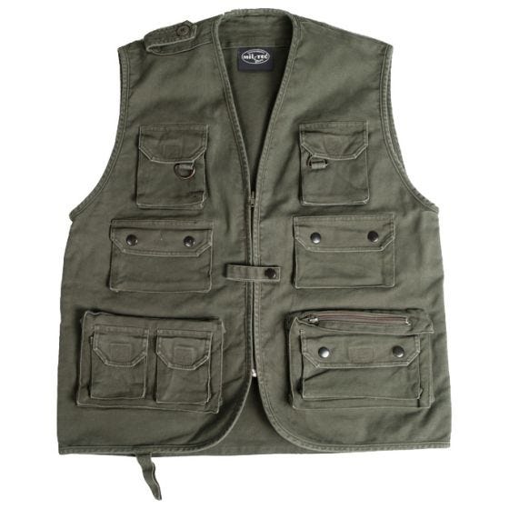 Mil-Tec Moleskin Visvest - Olijf