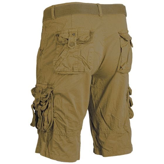 Mil-Tec Vintage Survival Short - Voorgewassen Coyote