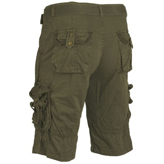 Mil-Tec Vintage Survival Short - Voorgebleekt Olijfgroen