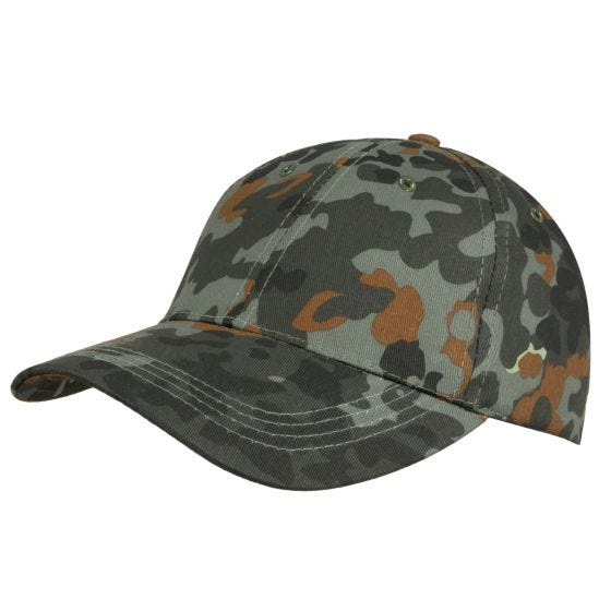 Mil-Tec Baseballpet voor Kinderen met Plastic Band - Flecktarn