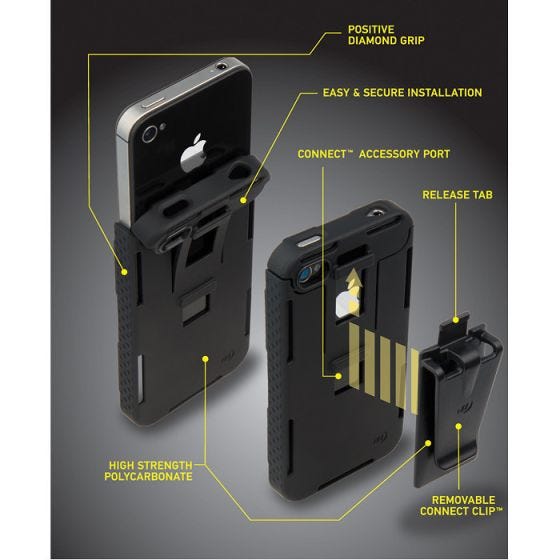 Nite Ize Connect Case for iPhone 4/4S Telefoonhoesje - Roze Doorschijnend