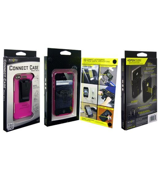Nite Ize Connect Case for iPhone 4/4S Telefoonhoesje - Roze Doorschijnend