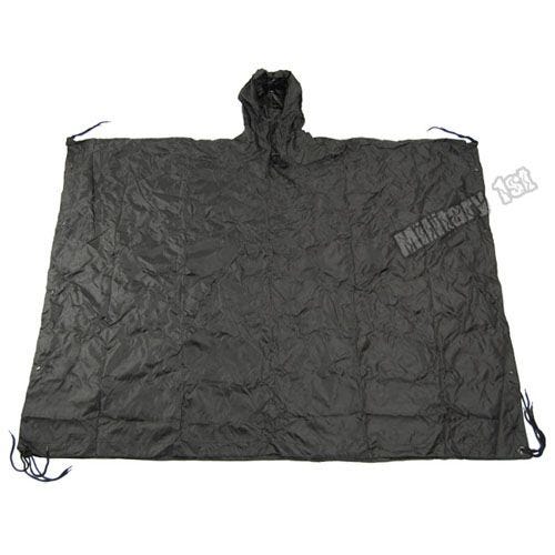 Mil-Tec Waterdichte Poncho Ripstop - Zwart