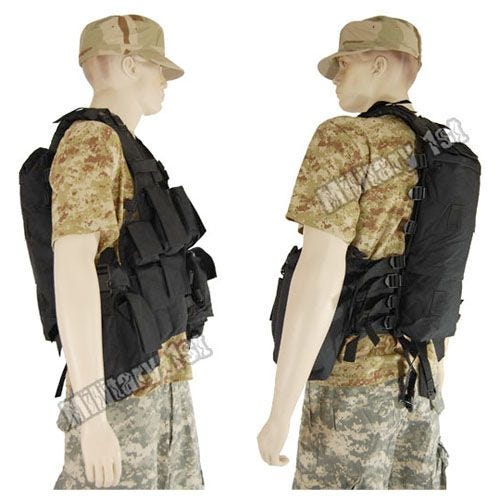 Mil-Tec South African Assault Vest - Zwart