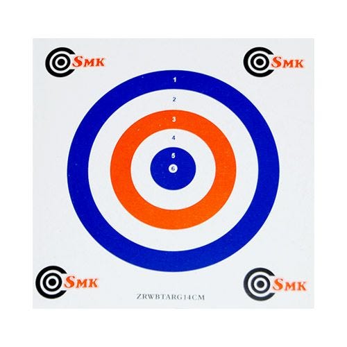 SMK Red White Blue Papieren Schietdoelen 14 cm Verpakking met 100 Stuks