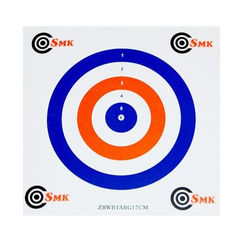 SMK Red White Blue Papieren Schietdoelen 17 cm Verpakking met 100 Stuks