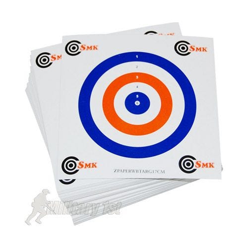 SMK Red White Blue Papieren Doelwitten 17 cm Verpakking met 100 Stuks