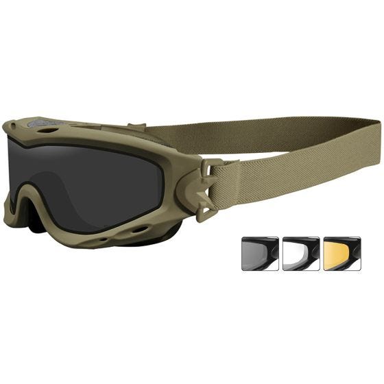 Wiley X Spear Stofbrillen - Dual Smoke Grey + Helder + Light Rust Glazen / Matte Tan Montuur