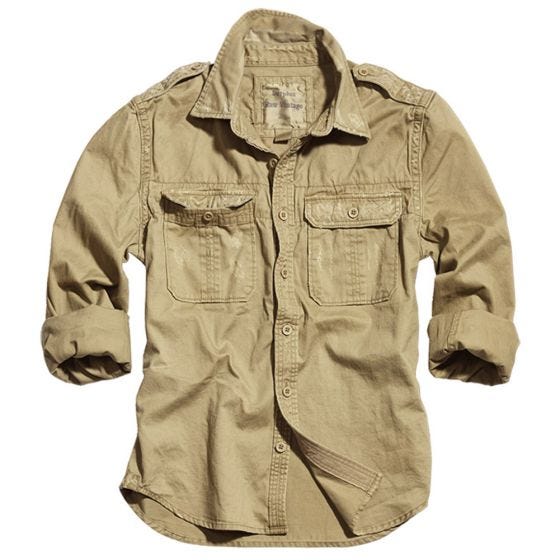Surplus Overhemd met Lange Mouwen - Beige