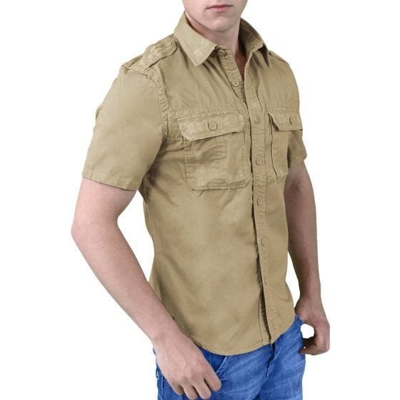 Surplus Overhemd met Korte Mouwen - Beige
