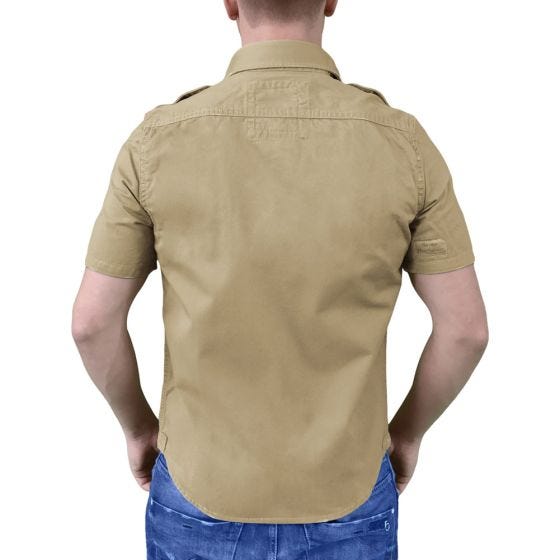Surplus Overhemd met Korte Mouwen - Beige