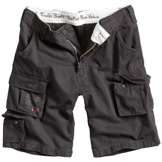 Surplus Trooper Short - Zwart Gebleekt