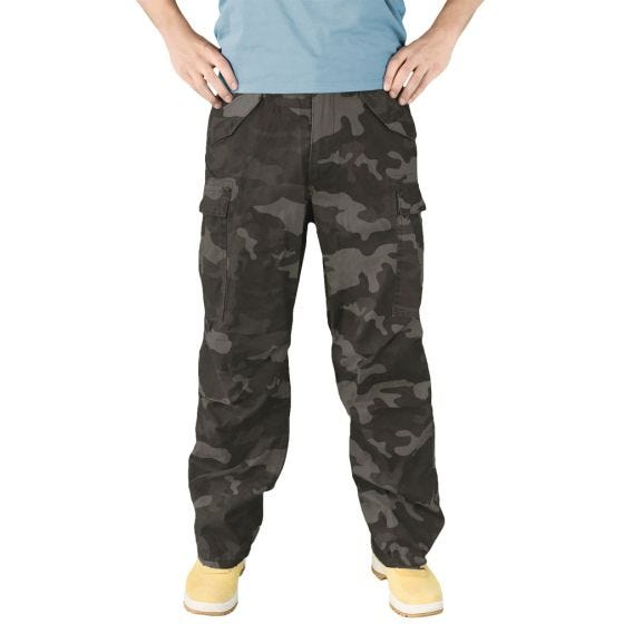 Surplus Vintage Fatigues Broek - Black Camo