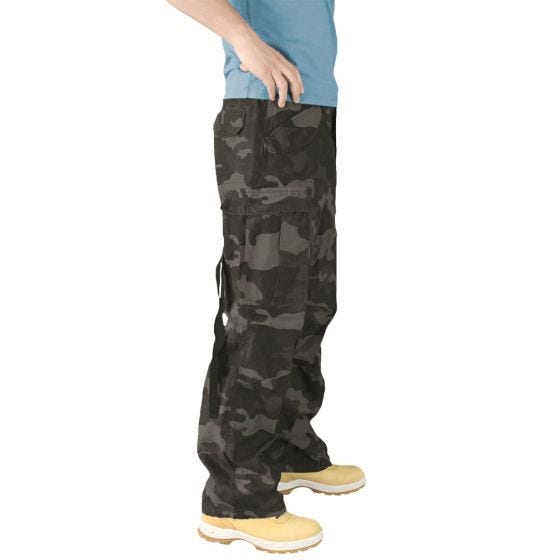 Surplus Vintage Fatigues Broek - Black Camo