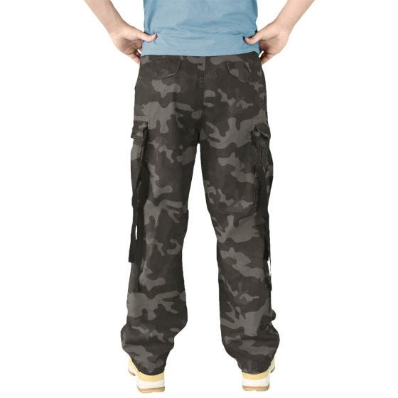 Surplus Vintage Fatigues Broek - Black Camo
