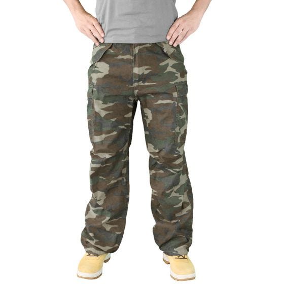 Surplus Vintage Fatigues Broek - Woodland