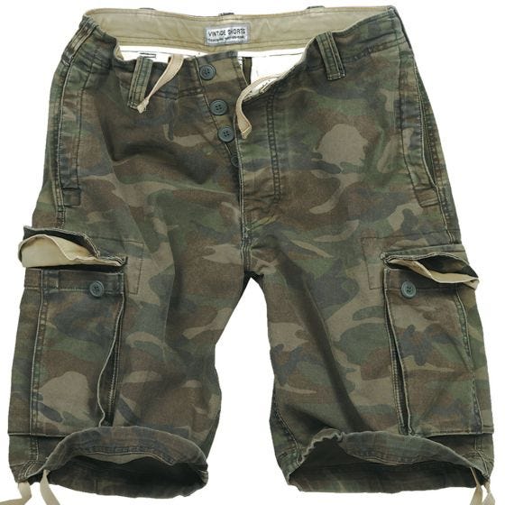 Surplus Vintage Short - Gebleekt Bos