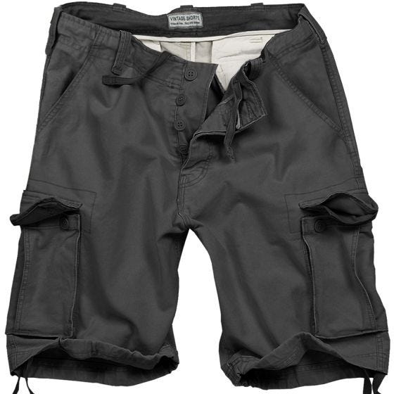 Surplus Vintage Short - Gebleekt Zwart