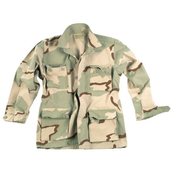Teesar BDU Overhemd Ripstop - Prewashed 3-Colour Desert