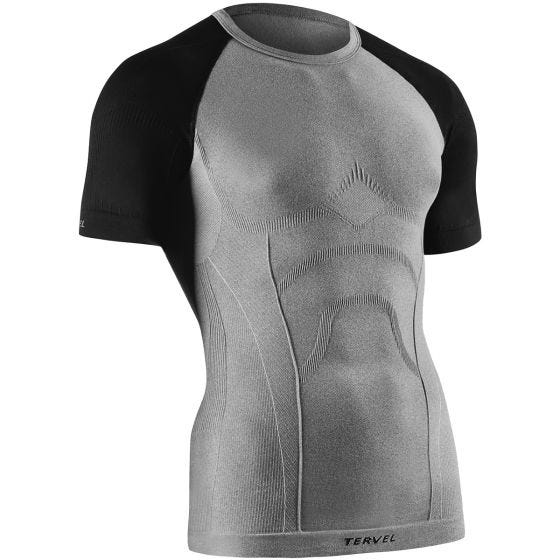 Tervel Comfortline Overhemd met Korte Mouwen - Melange/Zwart