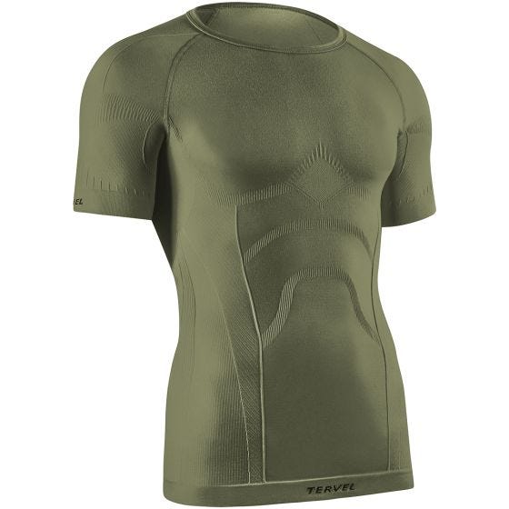 Tervel Comfortline Overhemd met Korte Mouwen - Military
