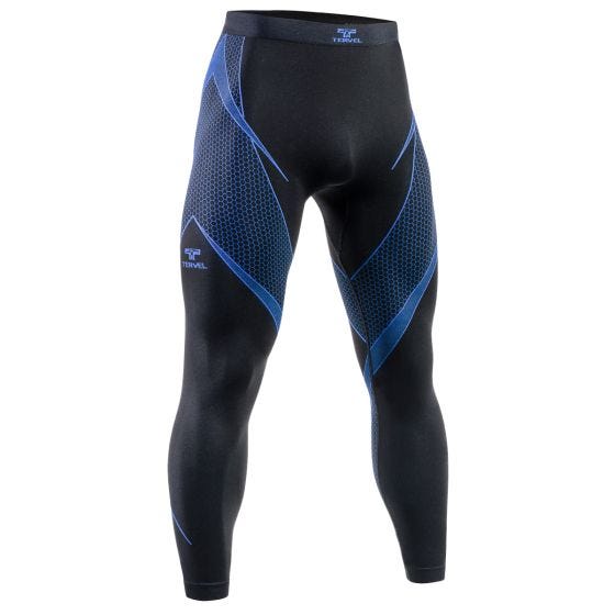 Tervel Optiline Lang Ondergoed - Zwart/Blauw