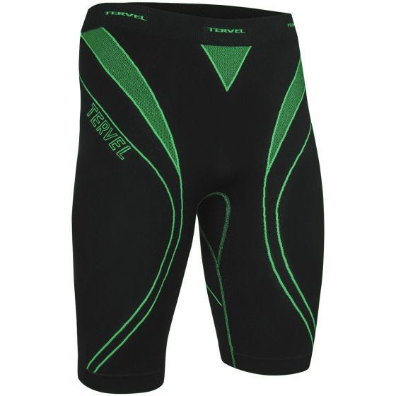Tervel Optiline Hardloopshorts - Zwart/Groen