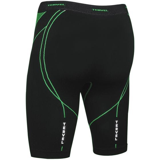 Tervel Optiline Hardloopshorts - Zwart/Groen