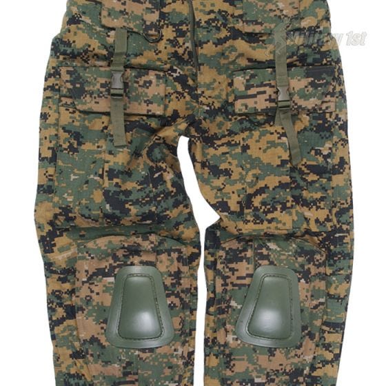 Mil-Tec Warrior Broek met Kniebeschermers - Digital Woodland
