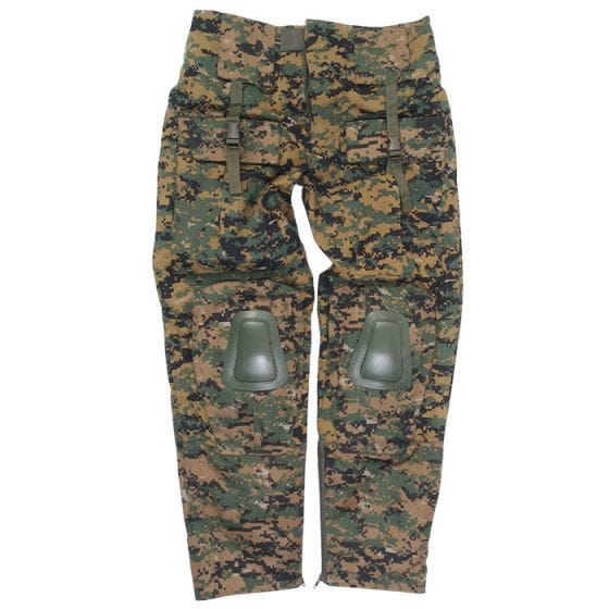 Mil-Tec Warrior Broek met Kniebeschermers - Digital Woodland