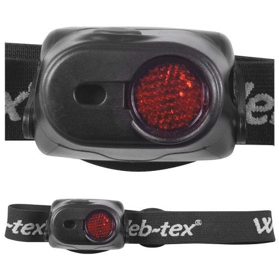 Web-Tex Warrior Hoofdlantaarn Zwart