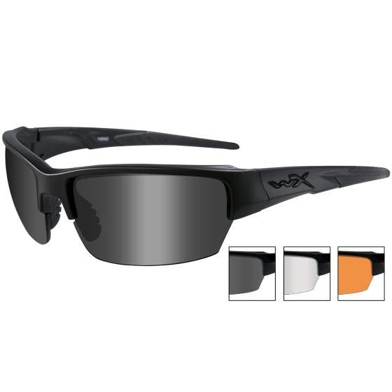 Wiley X WX Saint Standaard brillen - Smoke + Helder + Light Rust Glazen / Matte Black Montuur