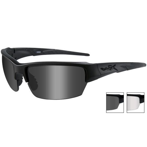 Wiley X WX Saint Standaard brillen - Smoke Grey + Helder Glazen / Matte Black Montuur